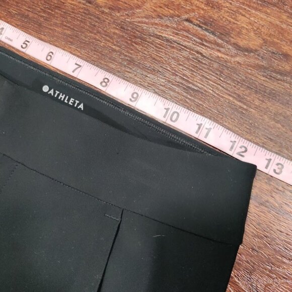 Athleta Stellar Trouser Size 2 Black Slim Fit Side Stash Pocket Euroluxe Fabric - Picture 4 of 15